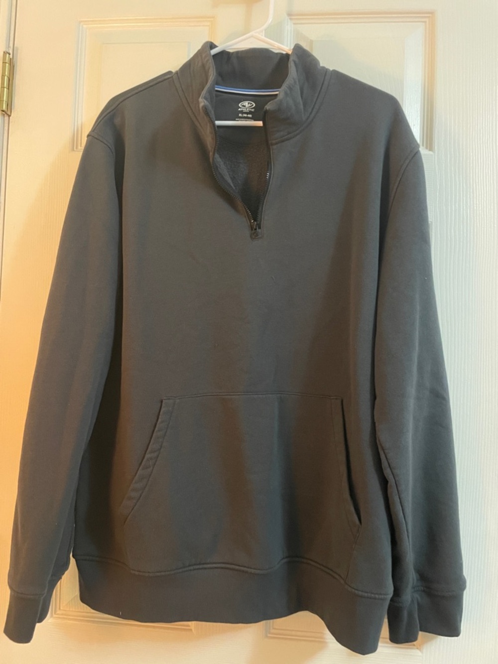 Athletic Works Men's Dark Charcoal Half-Zip Pullover